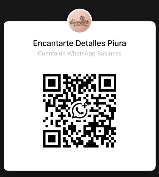 Código QR para escribir por WhatsApp a Encantarte Detalles Piura